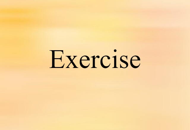 Exercise (noun) Definition, Meaning & Examples