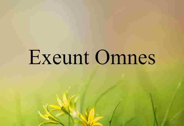 Exeunt Omnes (noun) Definition, Meaning & Examples