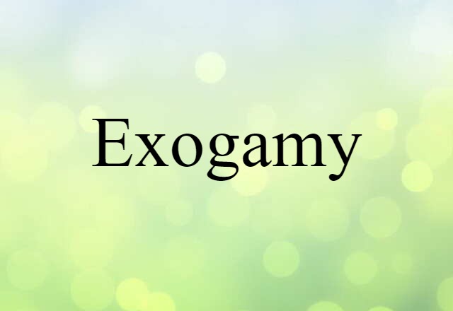 exogamy