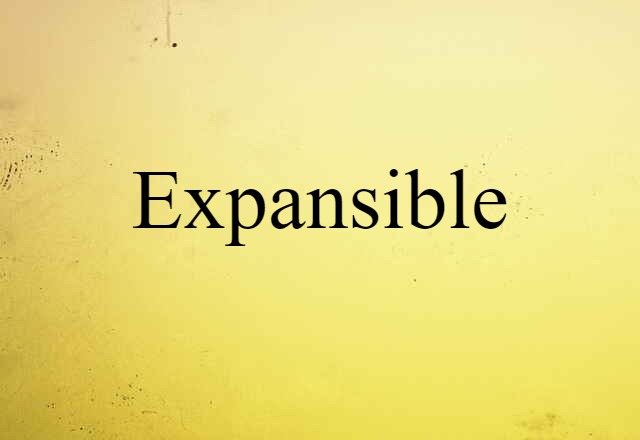 Expansible (noun) Definition, Meaning & Examples