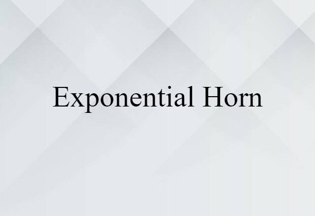 Exponential Horn (noun) Definition, Meaning & Examples