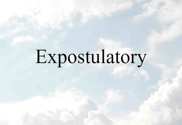 Expostulatory (noun) Definition, Meaning & Examples