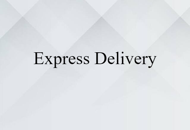 express delivery