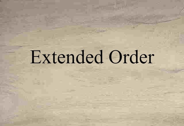 Extended Order (noun) Definition, Meaning & Examples