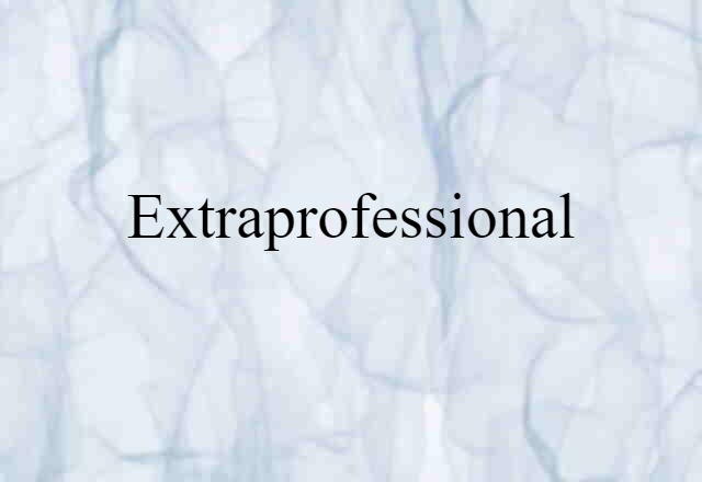 Extraprofessional (noun) Definition, Meaning & Examples