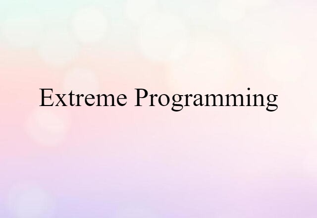 Extreme Programming (noun) Definition, Meaning & Examples