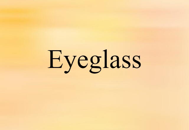 Eyeglass (noun) Definition, Meaning & Examples