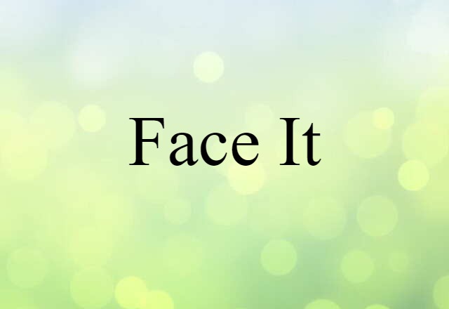 Face It (noun) Definition, Meaning & Examples