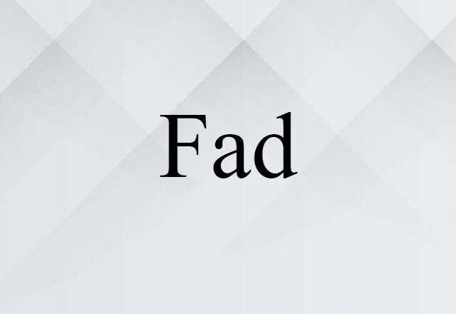 Fad (noun) Definition, Meaning & Examples