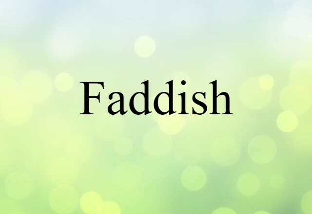 Faddish (noun) Definition, Meaning & Examples