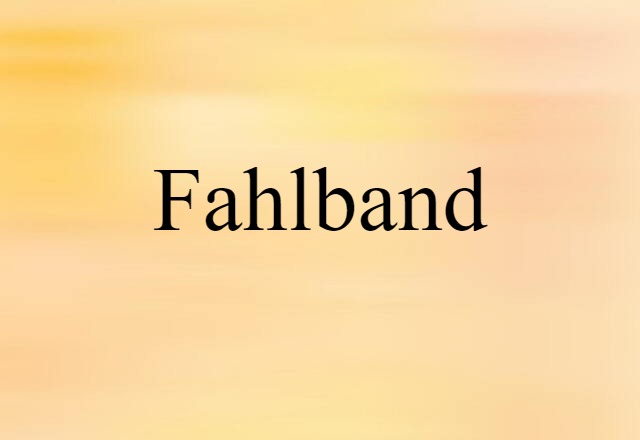 fahlband