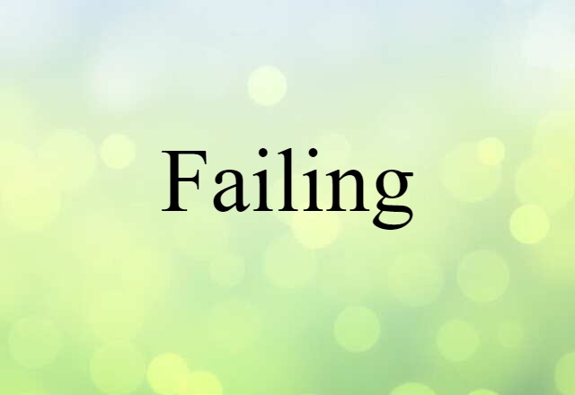 Failing (noun) Definition, Meaning & Examples