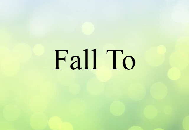 fall to