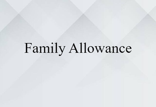 family allowance