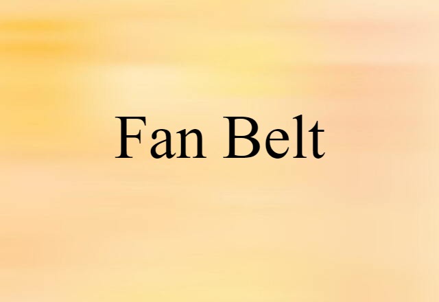 fan belt