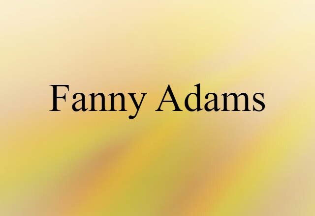 fanny adams