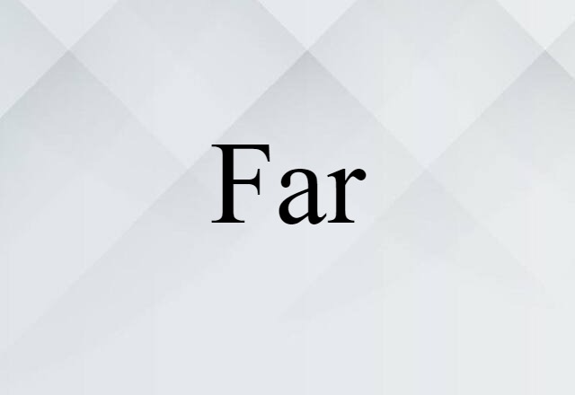 Far (noun) Definition, Meaning & Examples