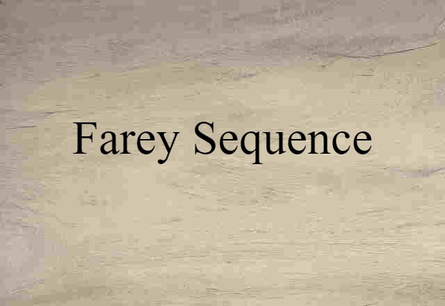 Farey sequence