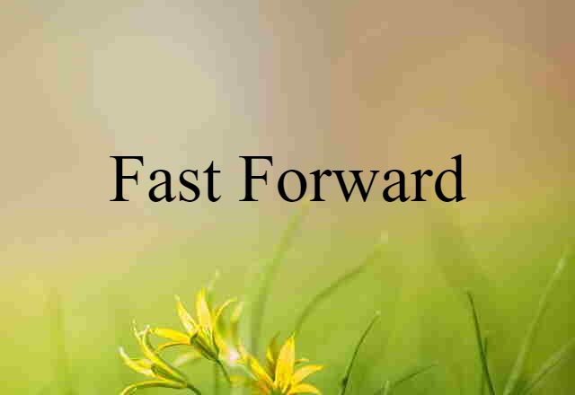 Fast Forward (noun) Definition, Meaning & Examples