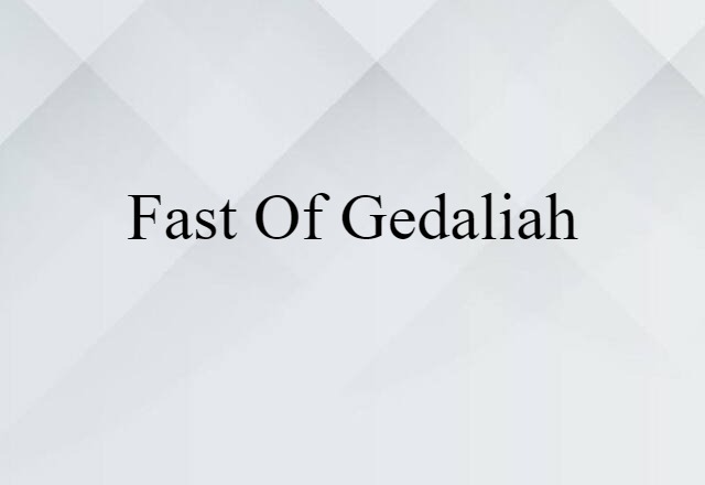 Fast of Gedaliah