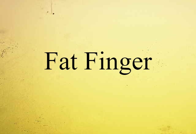 Fat-finger (noun) Definition, Meaning & Examples