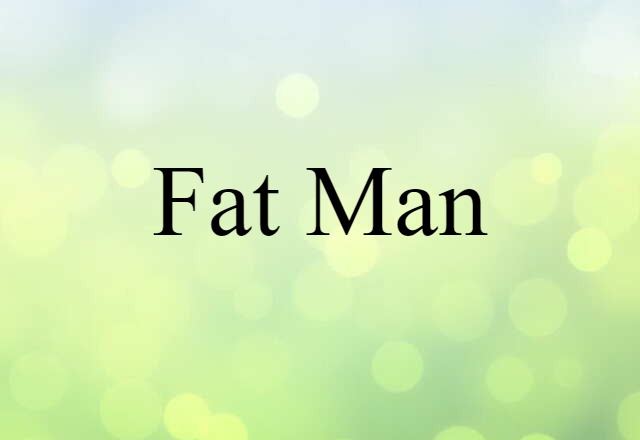 Fat Man (noun) Definition, Meaning & Examples