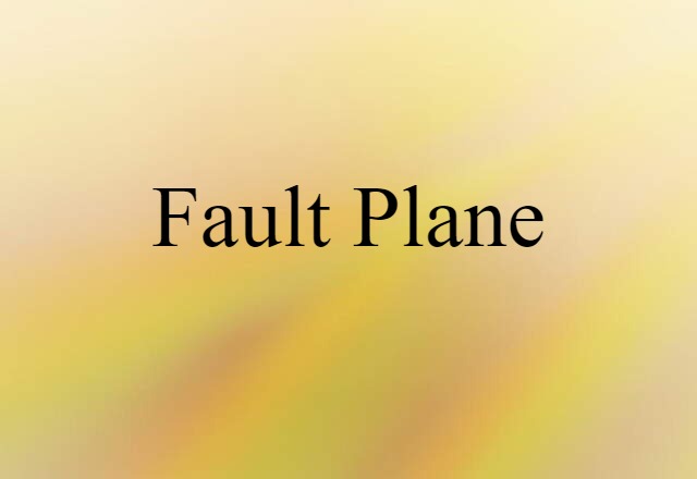 fault plane