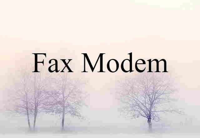 fax modem