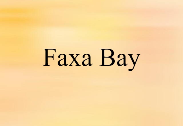 Faxa Bay