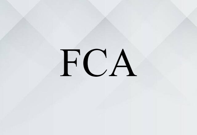 FCA (noun) Definition, Meaning & Examples