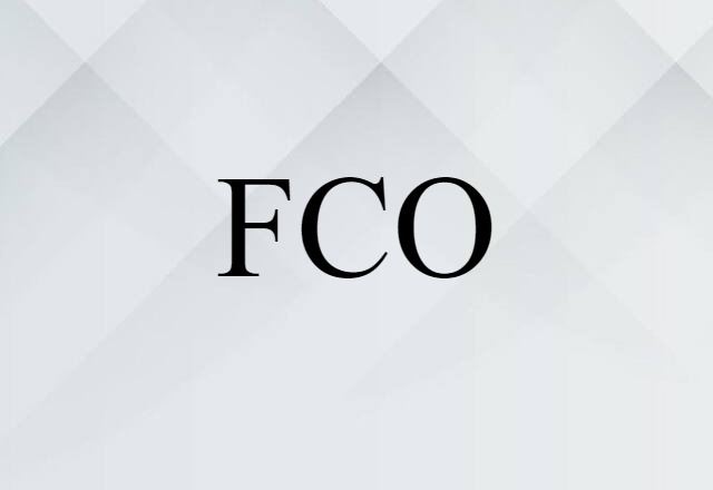 FCO (noun) Definition, Meaning & Examples