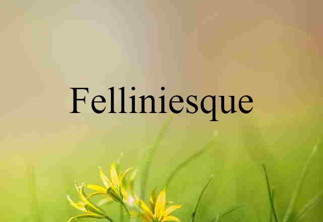 Felliniesque (noun) Definition, Meaning & Examples