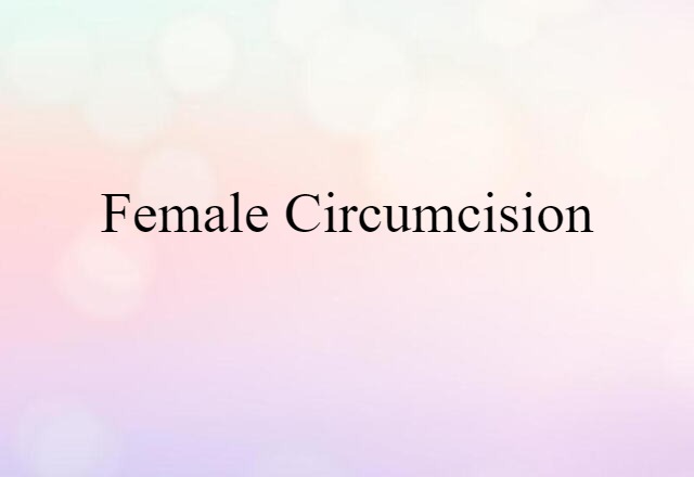 female circumcision