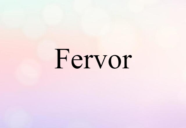 Fervor (noun) Definition, Meaning & Examples