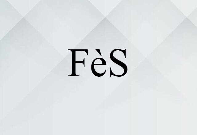 Fès (noun) Definition, Meaning & Examples