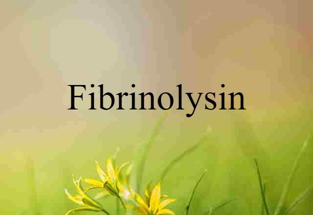 fibrinolysin