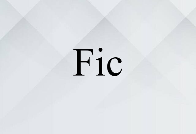 Fic (noun) Definition, Meaning & Examples