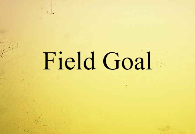 Field Goal (noun) Definition, Meaning & Examples