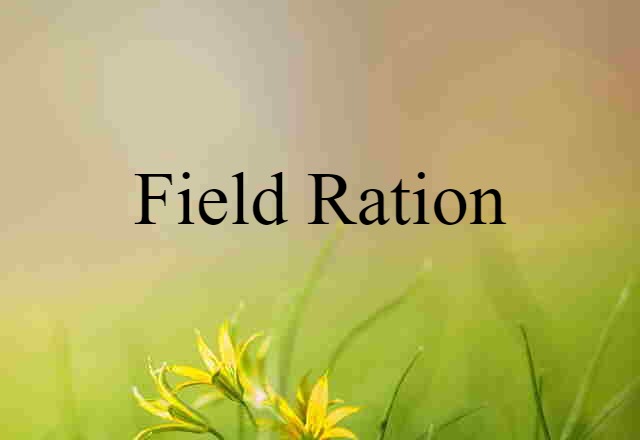 Field Ration (noun) Definition, Meaning & Examples