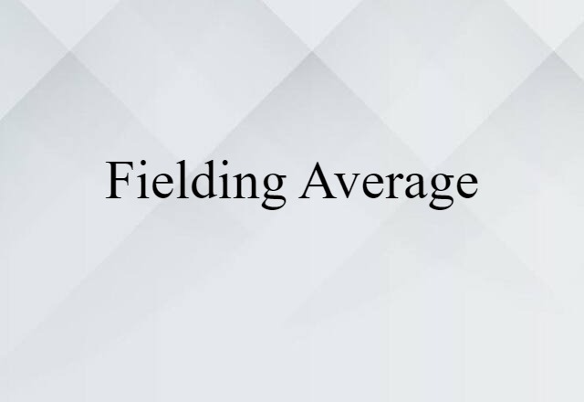 fielding average