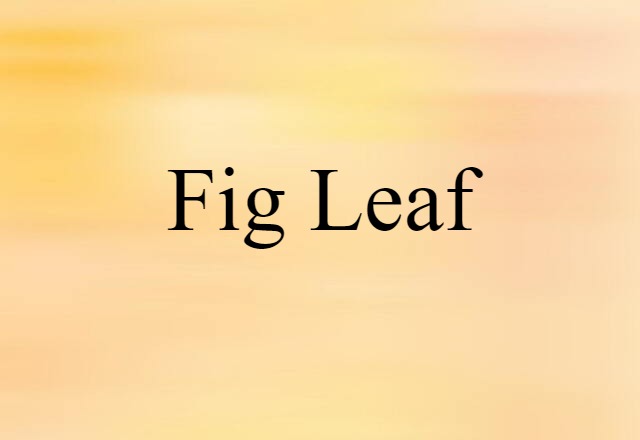 Fig Leaf (noun) Definition, Meaning & Examples