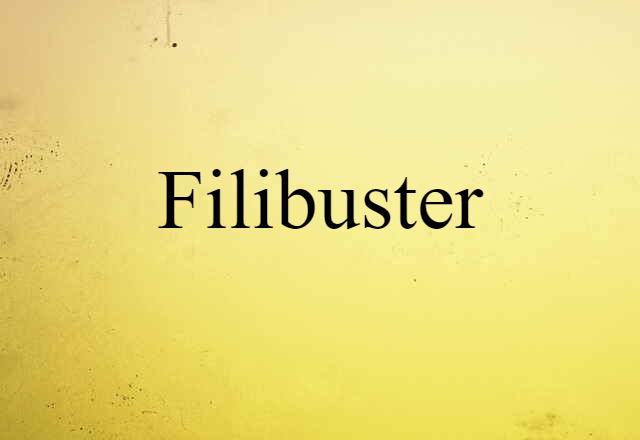 Filibuster (noun) Definition, Meaning & Examples