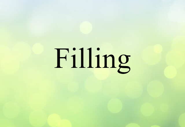 Filling (noun) Definition, Meaning & Examples