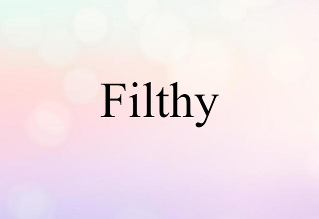 Filthy (noun) Definition, Meaning & Examples