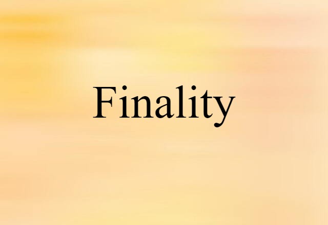 finality