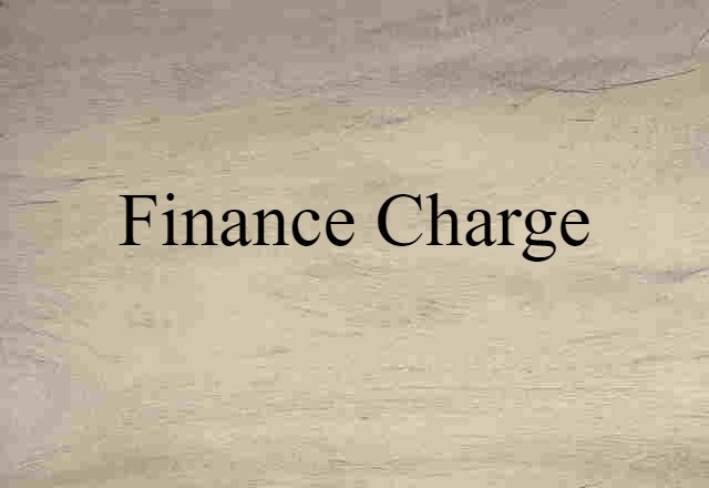 finance charge