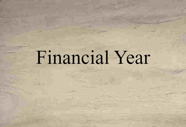 financial year