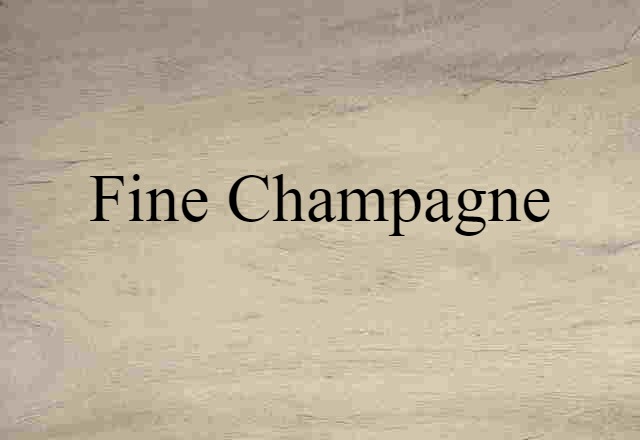 Fine Champagne (noun) Definition, Meaning & Examples