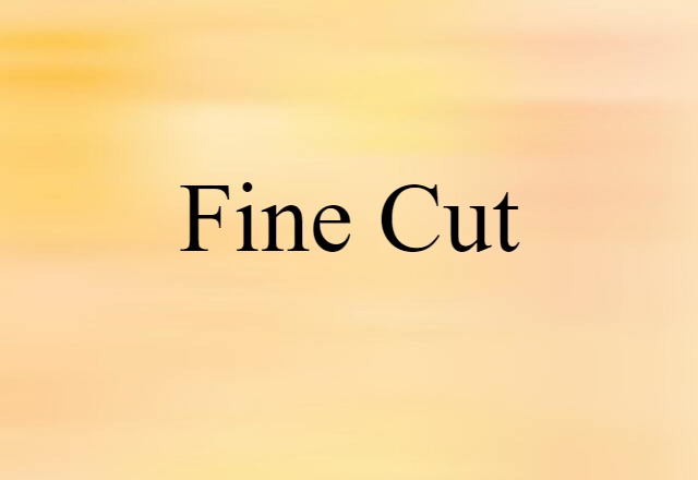 Fine Cut (noun) Definition, Meaning & Examples