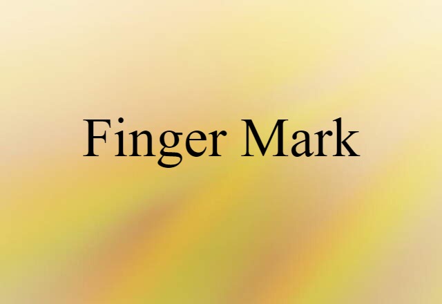 finger mark